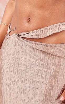 Shape Stone Crushed Satin Cut Out Maxi Skirt