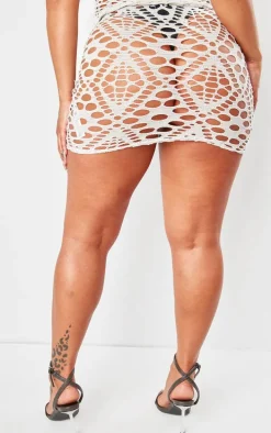 Shape Stone Cut Out Textured Mini Skirt