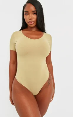 Shape Stone Sculpted V Neck Short Sleeve Bodysuit