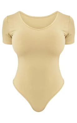 Shape Stone Sculpted V Neck Short Sleeve Bodysuit