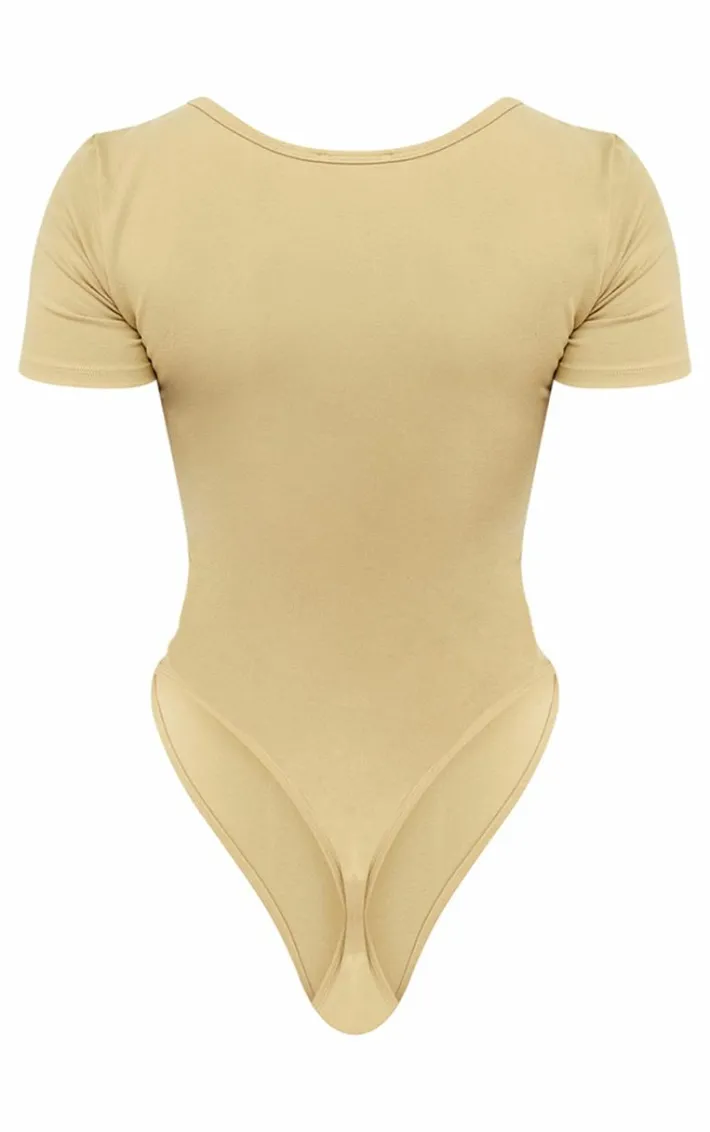 Shape Stone Sculpted V Neck Short Sleeve Bodysuit