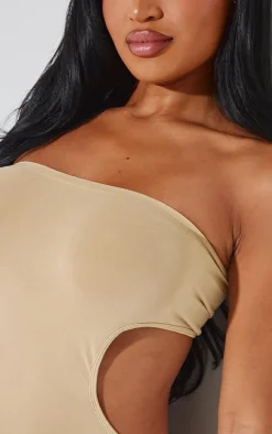 Shape Stone Seamless Open Back Bandeau Bodysuit