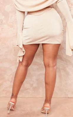 Shape Stone Sheer Mesh Basic Low Rise Mini Skirt