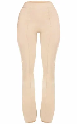 Shape Stone Tailored High Waisted Pin Tuck Flared Pants