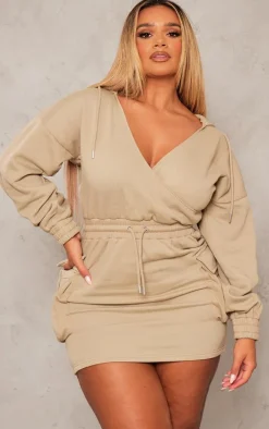 Shape Stone Washed Oversized Hoodie Sweat Dress