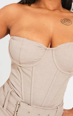 Shape Stone Woven Boning Bandeau Corset