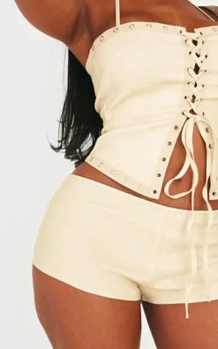 Shape Stone Woven Low Rise Hot Pants