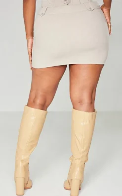 Shape Stone Woven Micro Mini Skirt