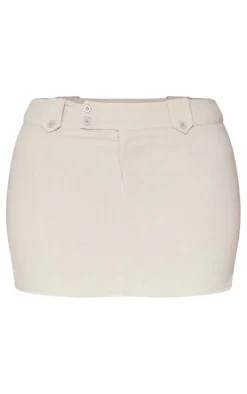 Shape Stone Woven Micro Mini Skirt