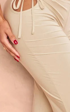Shape Taupe Slinky Cut Out Flare Pants