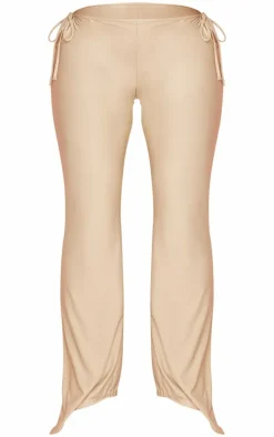 Shape Taupe Slinky Cut Out Flare Pants