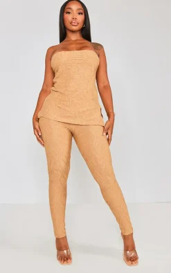 Shape Taupe Textured High Waisted Leggings