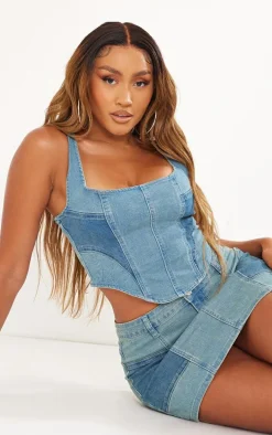 Shape Vintage Light Wash Denim Corset