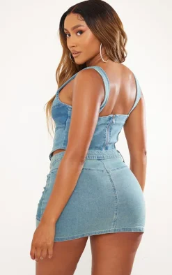 Shape Vintage Light Wash Denim Corset