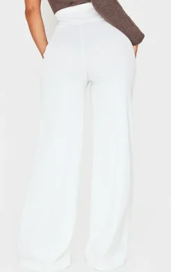Shape White Bandage Extreme High Waist Wide Leg Pants
