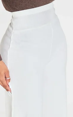 Shape White Bandage Extreme High Waist Wide Leg Pants