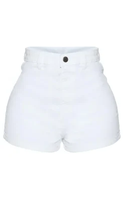 Shape White Disco Denim Mini Shorts