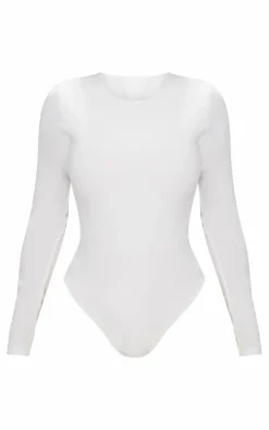 Shape White Long Sleeve Slinky Bodysuit