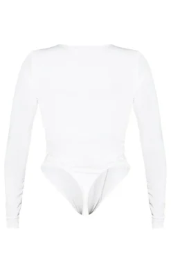 Shape White Long Sleeve Slinky Bodysuit