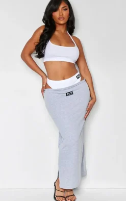 Shape White Ribbed Halterneck Bralet