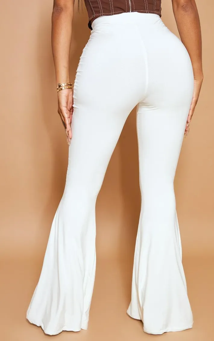 Shape White Slinky Flared Pants