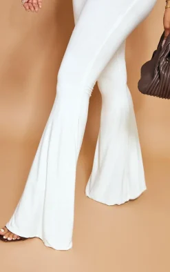 Shape White Slinky Flared Pants