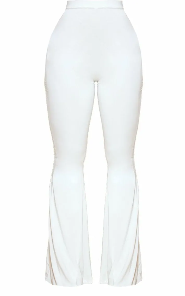 Shape White Slinky Flared Pants
