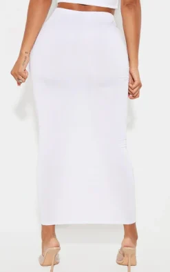 Shape White Slinky Midaxi Skirt