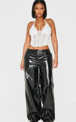 Shape White Underwired Lace Insert Corset Top