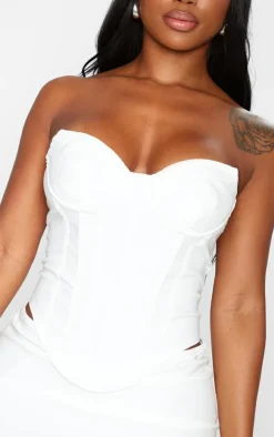Shape White Woven Bandeau Corset