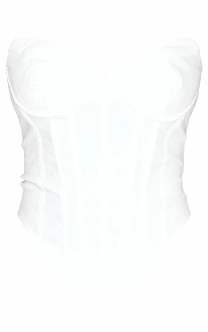 Shape White Woven Bandeau Corset