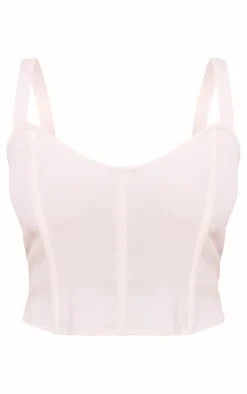 Shape White Woven Boning Strappy Corset