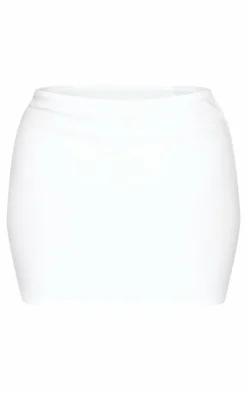Shape White Woven Mini Skirt