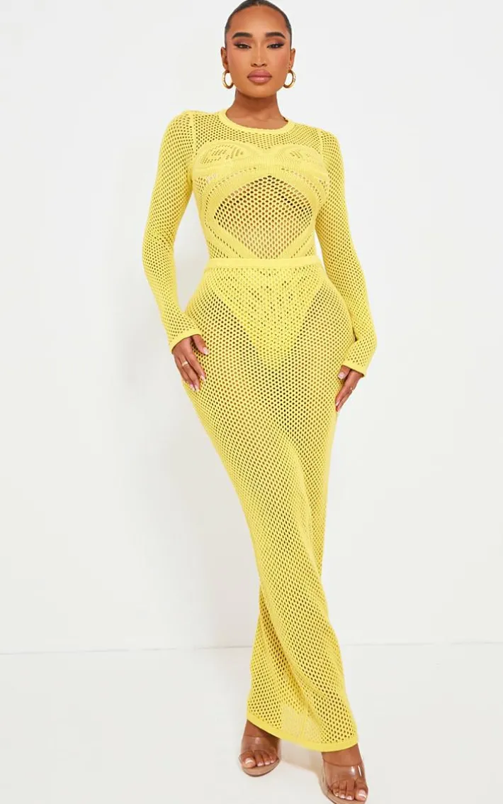Shape Yellow Knit Body Print Bodysuit