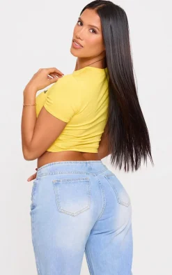 Shape Yellow Tequila Graphic Cropped Baby Tee