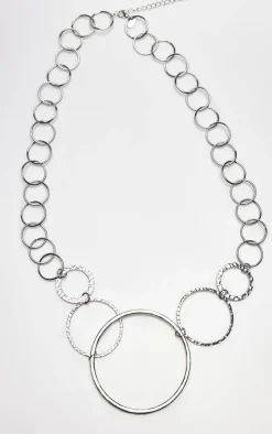 Silver Abstract Circle Belly Chain