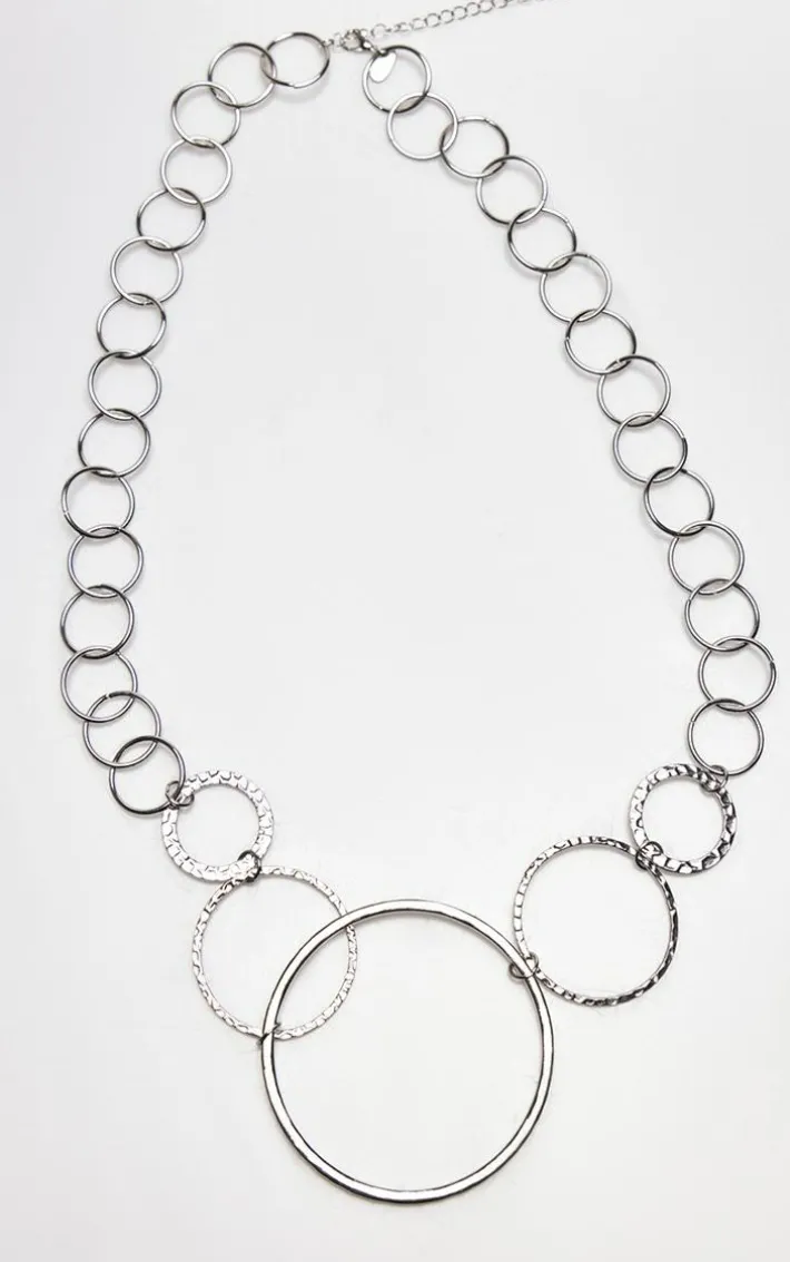 Silver Abstract Circle Belly Chain