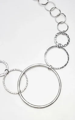 Silver Abstract Circle Belly Chain