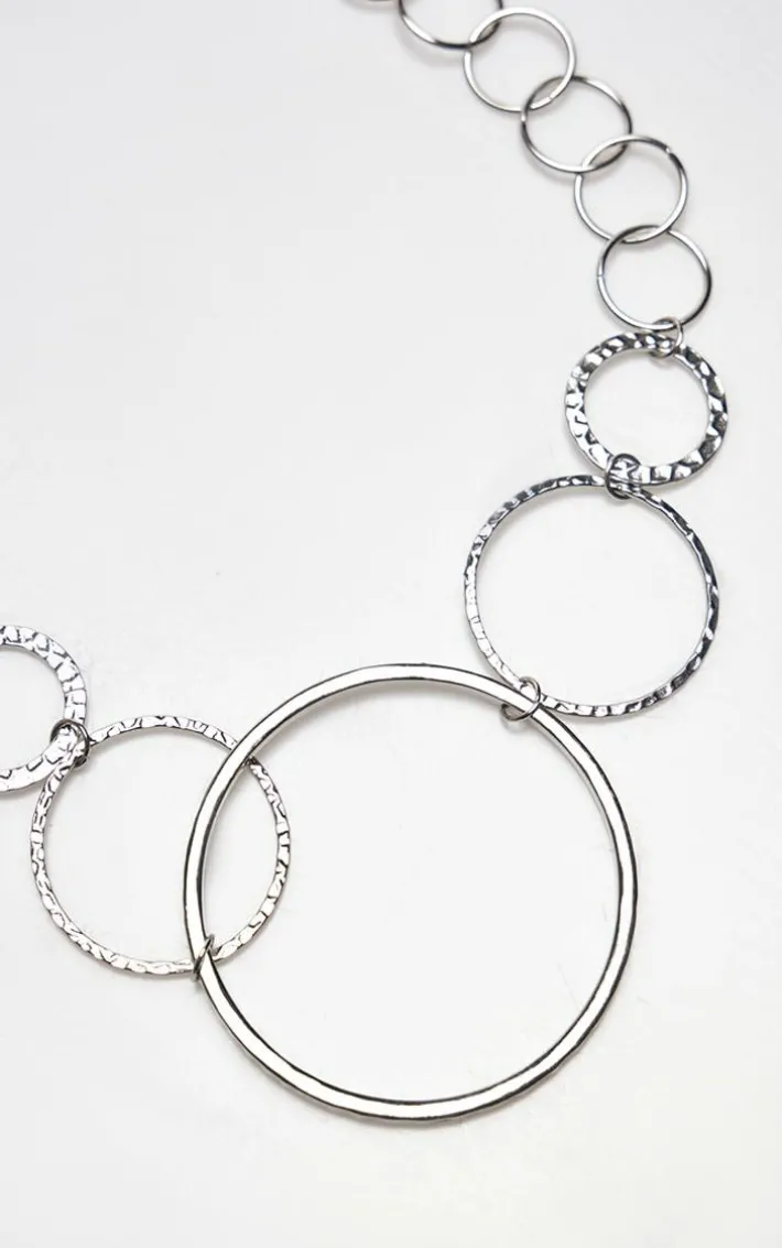 Silver Abstract Circle Belly Chain
