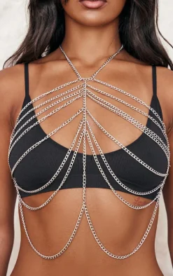 Silver Chain 2 Piece Body Jewelry Set