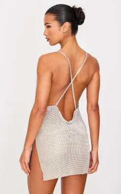 Silver Chainmail Mini Dress