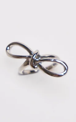 Silver Chunky Bow Ring