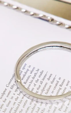 Silver Chunky Clasp Bangle