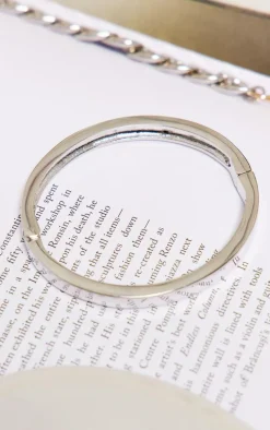 Silver Chunky Clasp Bangle