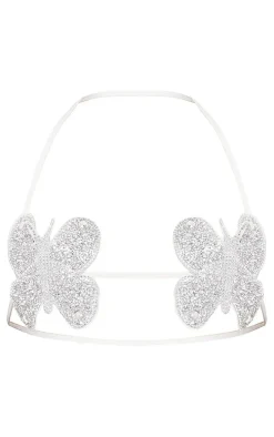 Silver Diamante Butterfly Bralet