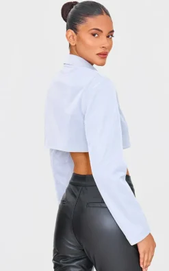 Silver Glitter Single Breasted Cropped Blazer