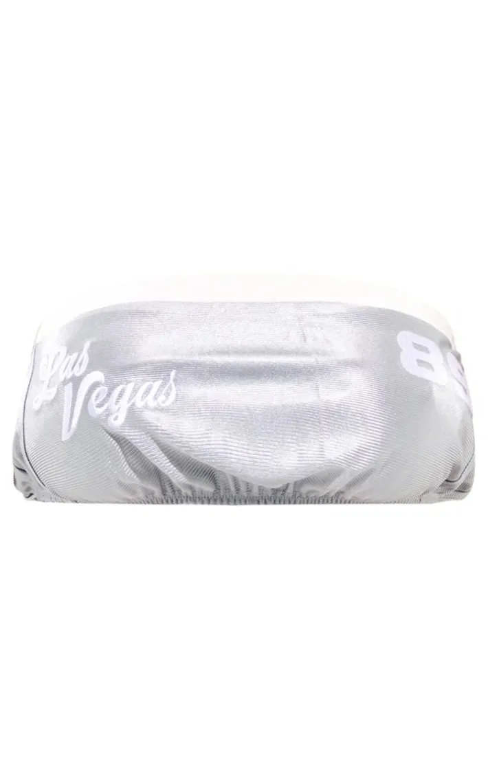 Silver Printed Bandeau Top