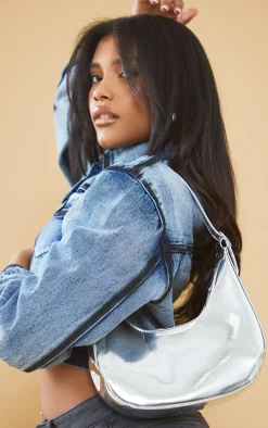 Silver Pu Shoulder Bag