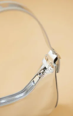 Silver Pu Shoulder Bag