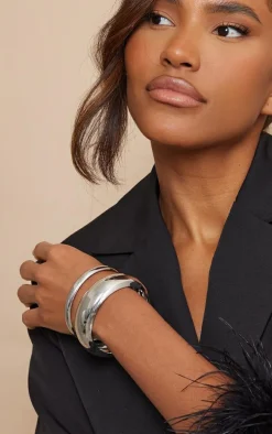 Silver Simple Bangle Multi Pack